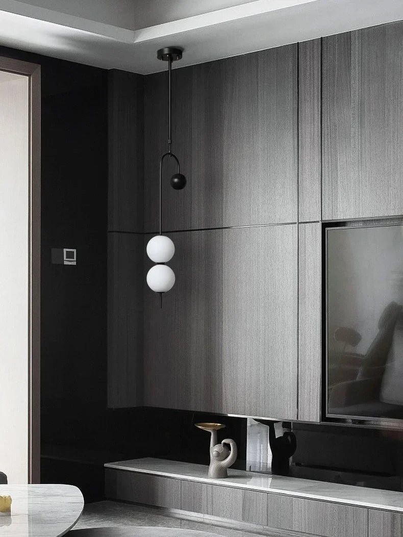 Afralia™ Glass Suspension Kitchen Island Chandelier Ceiling Pendant - Modern Living Room Hanging Light