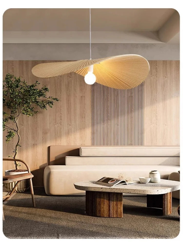 Afralia™ Fabric Hat Pendant Lights for Home Decoration, Nordic Minimalist Style