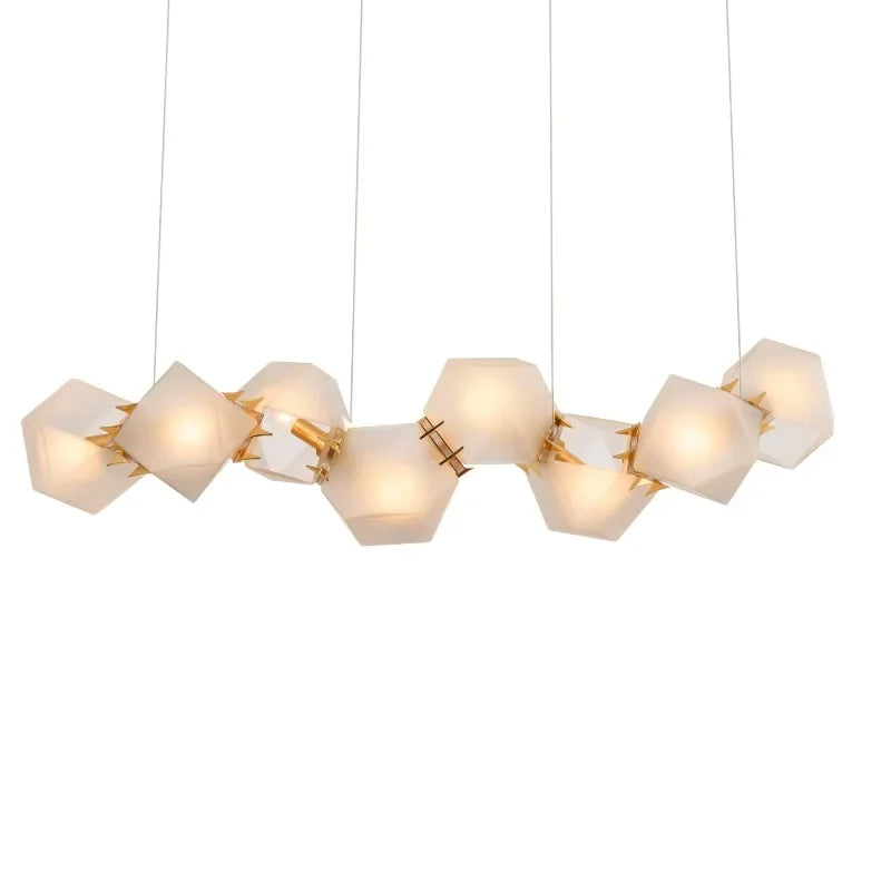 Afralia™ E14 LED Glass Pendant Light - Modern Luxury Hanging Chandelier