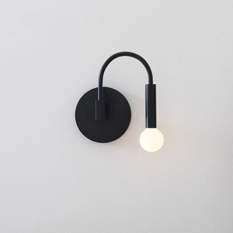 Afralia™ Black Modern Wall Lamp for Bedroom Bathroom Living Room Hallway