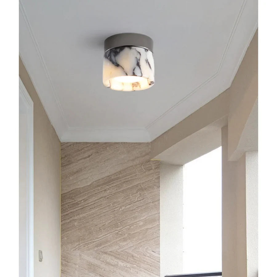 Afralia™ Marble LED Ceiling Light Modern Nordic Style for Home Decor & Study