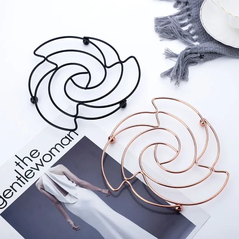 Afralia™ Iron Pan Pot Mat Stand Round Kitchen Placemats Coasters for Cookware & Drink Mats