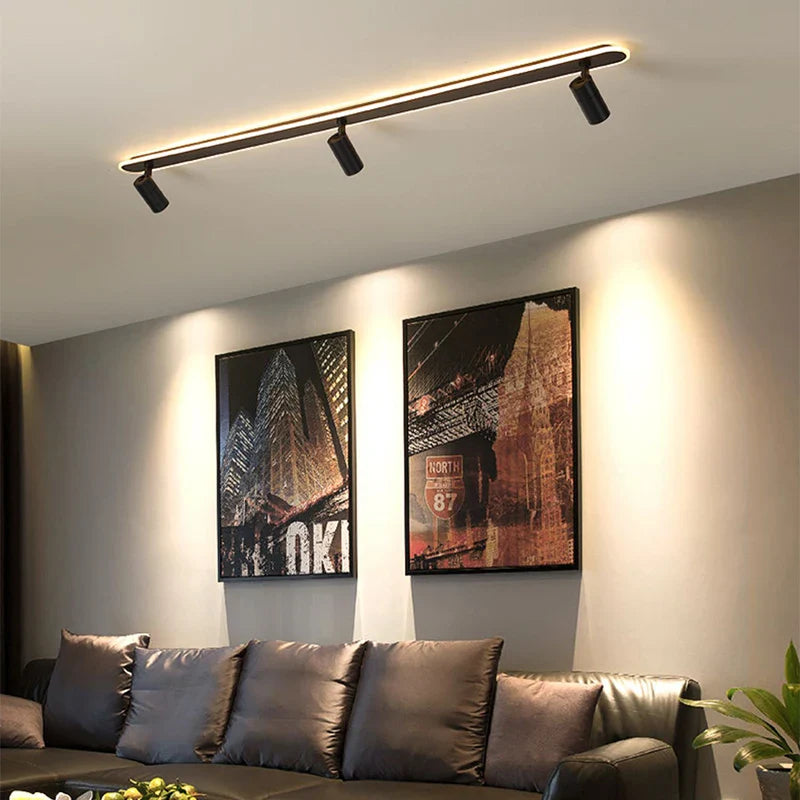 Afralia™ Black LED Ceiling Spotlights for Living Room Kitchen Bedroom Decor