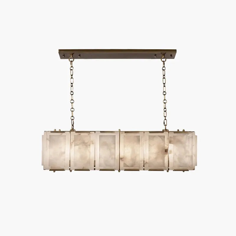 Afralia™ Marble Series LED Ceiling Chandelier for Trendy Dining Room