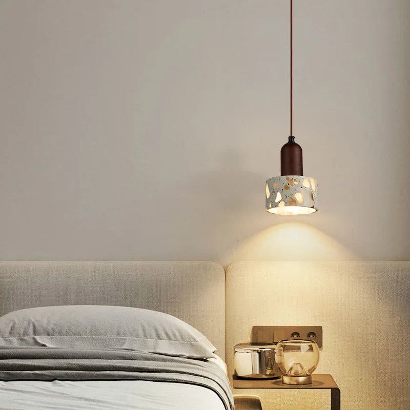 Afralia™ Terrazzo LED Pendant Light - Modern Nordic Home Decor for Bedroom and Living Room