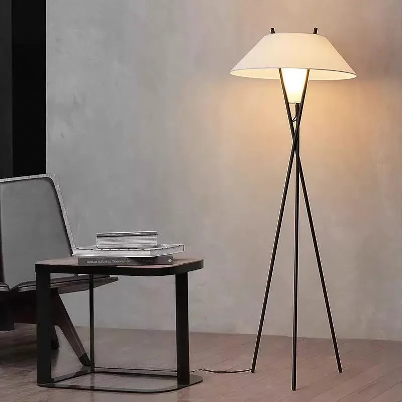 Afralia™ Nordic Wabi-abi Style LED Floor Lamp for Living Room, Bedroom, Study - Foot Switch Floor Light