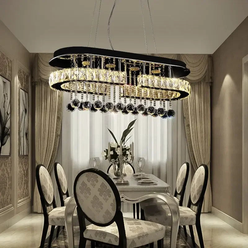 Afralia™ Luxury Crystal Dining Pendant Light - Modern, Creative, Personalized Lighting