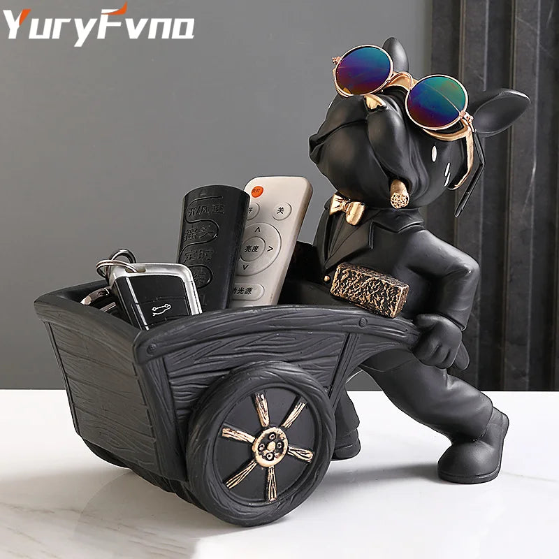 Afralia™ Dog Statue Resin Art Sculpture Figurine Home Study Decoration Ornament