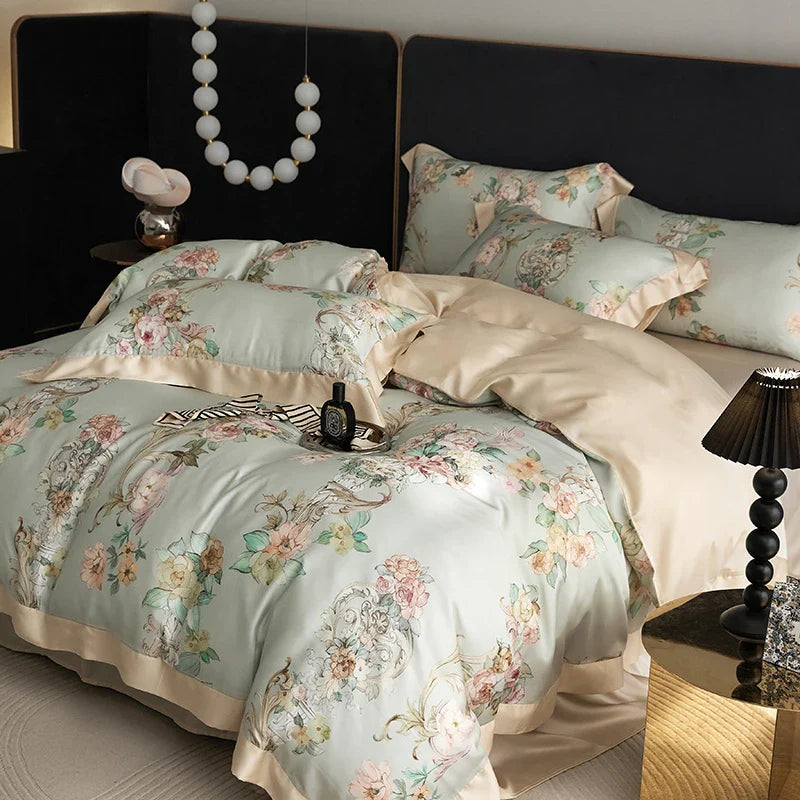 Afralia™ Eucalyptus Fiber Bedding Set: Duvet Cover, Bed Sheet, Fitted Sheet, Pillowcases