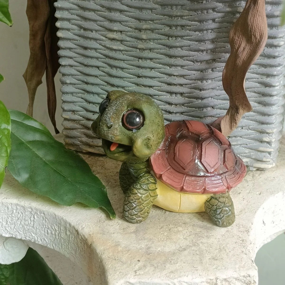 Afralia™ Crawling Turtle Sculpture Resin Decor for Garden, Yard, Balcony, Lawn