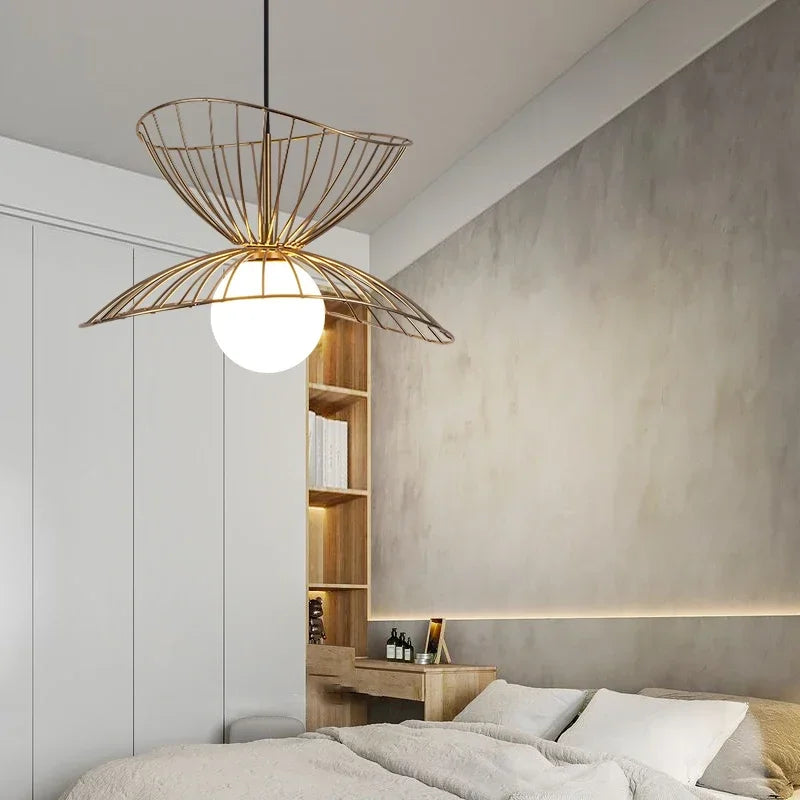 Afralia™ Modern Straw Hat Chandelier for Lighting Decor and Luster Fixtures