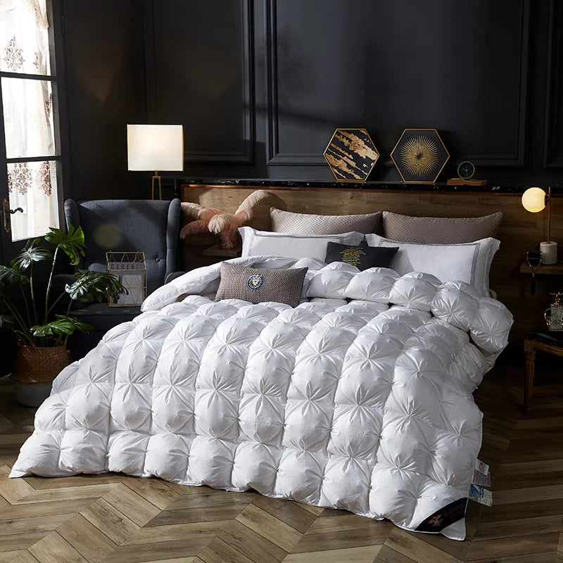 Afralia™ Twist Flower Cover Goose Down Comforter - Five Star Winter Bedding
