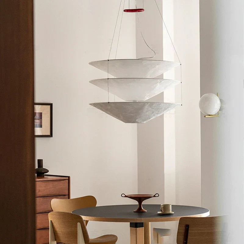 Afralia™ Nordic Minimalist Wabi Sabi Chandelier Pendant Lamp for Living Dining Bedroom