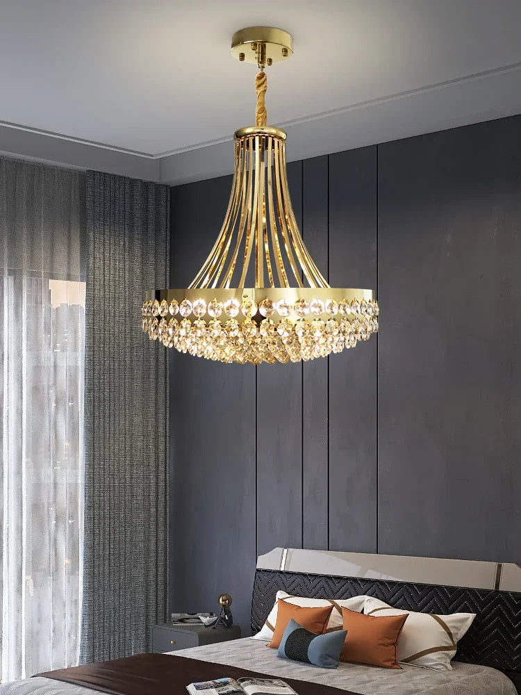 Afralia™ Crystal Pendant Chandelier for Dining Bedroom Living Room - Modern Nordic Luxury Lighting