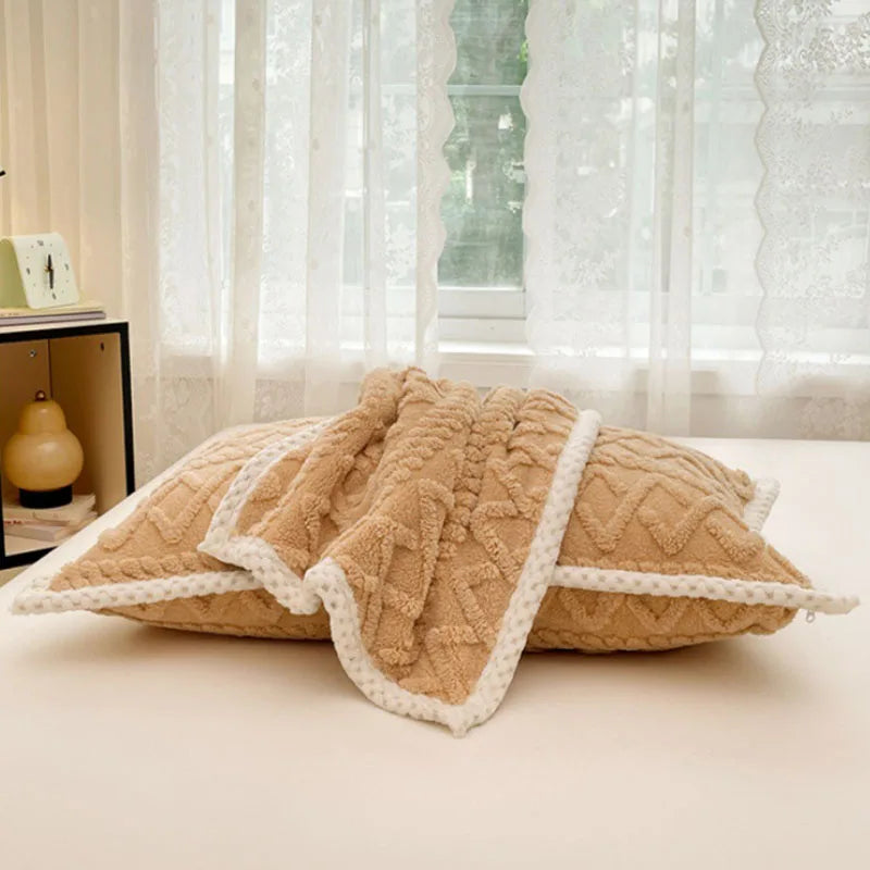 Afralia™ Velvet Taffeta Jacquard Pillowcases | Plush, Soft Home Textiles for Adults & Kids