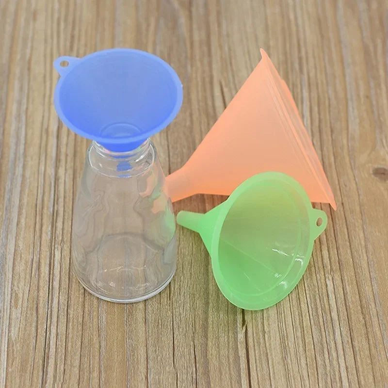 Afralia™ Plastic Funnel Set - 5 Size Colorful Funnel Kit for Liquid Dispensing
