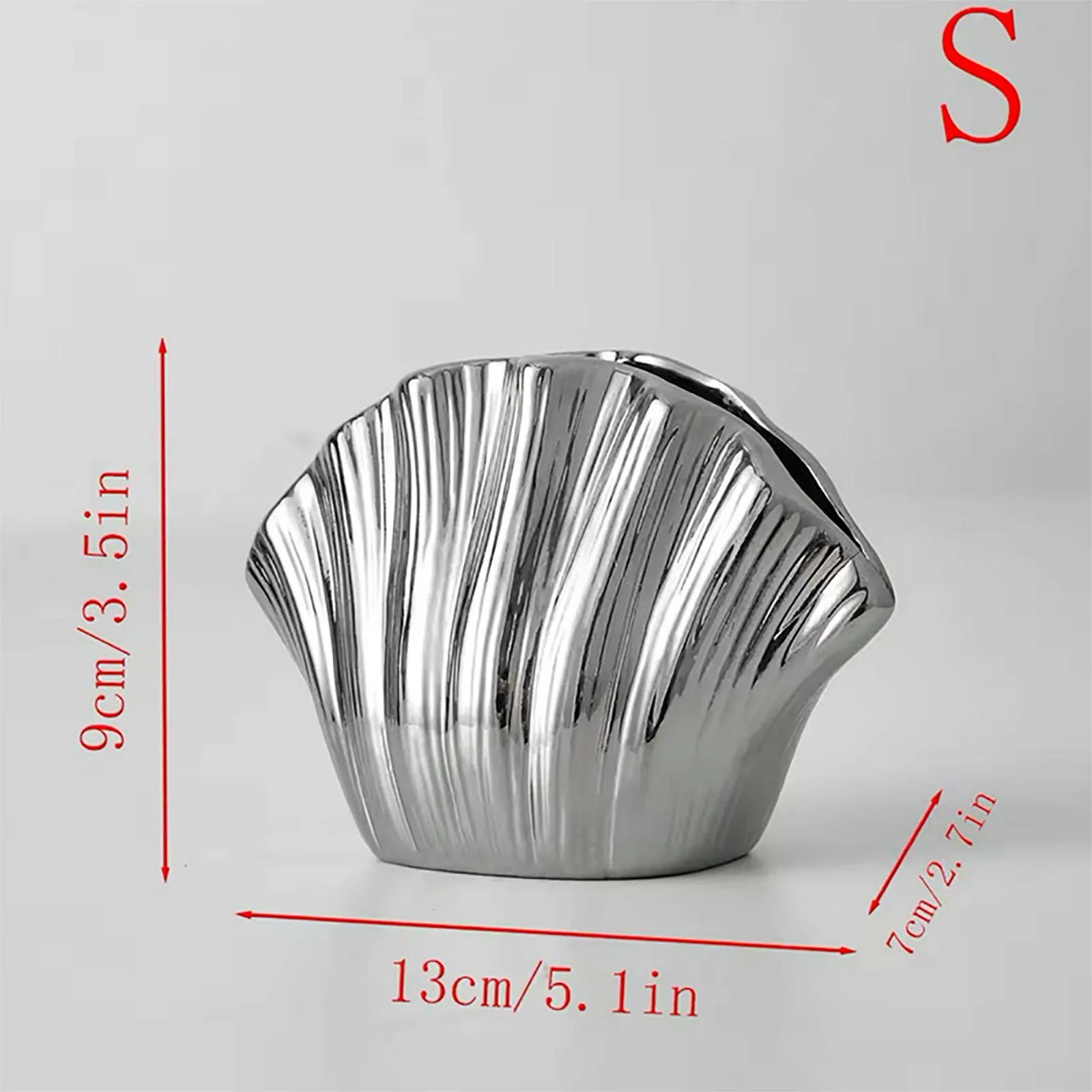 Afralia™ Gradient Shell Ceramic Vase | Colorful Flowerpot Home Decor & Accessories