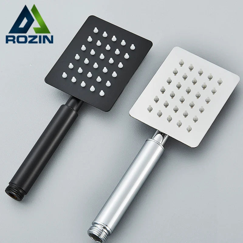 Afralia™ Black Stainless Steel Handheld Shower Head for Hot and Cold Water