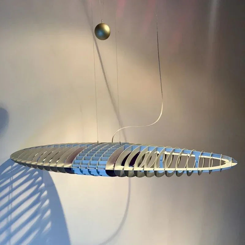 Afralia™ Titania Pendant Lamp: Modern LED Spaceship Chandelier for Hotel, Dining, and Living Room