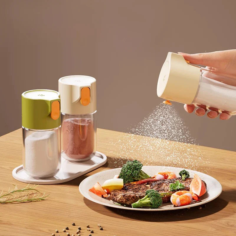 Afralia™ Seasoning Pot Salt Sugar Spice Pepper Jar Box Kitchen Control Bottle