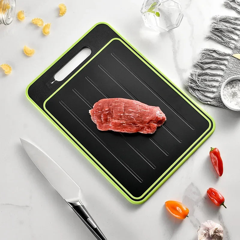 Afralia™ Quick-Freeze Aluminum Double-Sided Cutting Board with Knife Sharpener