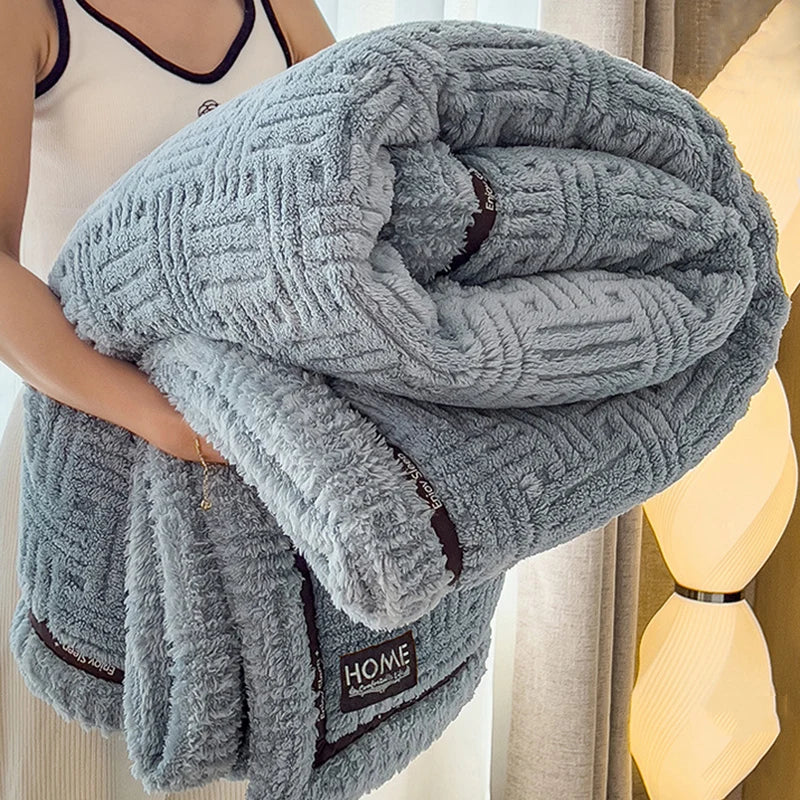 Afralia™ Double-Layer Luxury Coral Fleece Winter Blanket