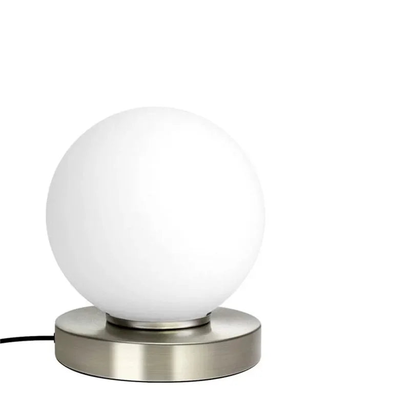 Afralia™ Glass USB Bedside Lamp Warm Light for Bedroom Decor