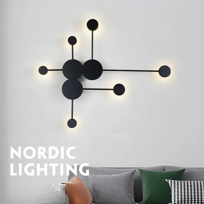 Afralia™ LED Wall Lamp Modern Minimalist Bedroom Living Room Lighting