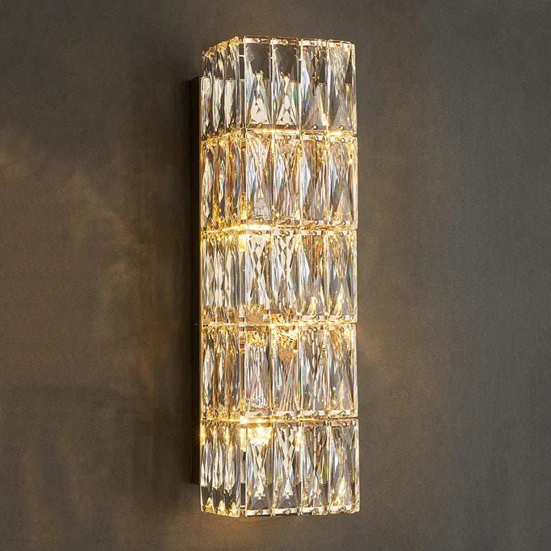 Afralia™ Luxury Crystal Wall Lamp for Living Room, Bedroom, Hotel Decor