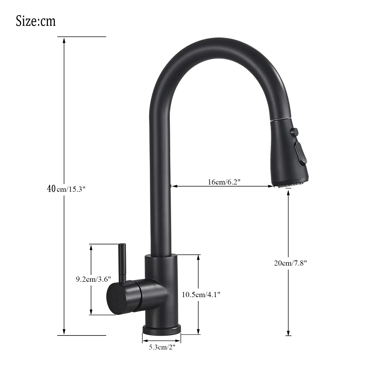 Afralia™ Black Pull Out Kitchen Sink Faucet - Deck Mounted Stream Sprayer Kitchen Mixer Tap