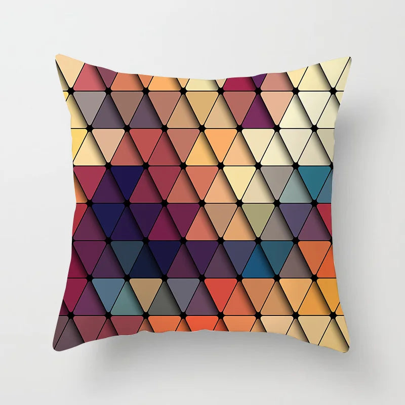 Afralia™ Geometric Pillowcase - Colorful Home Decor for Bedside, Office, Car, Sofa.