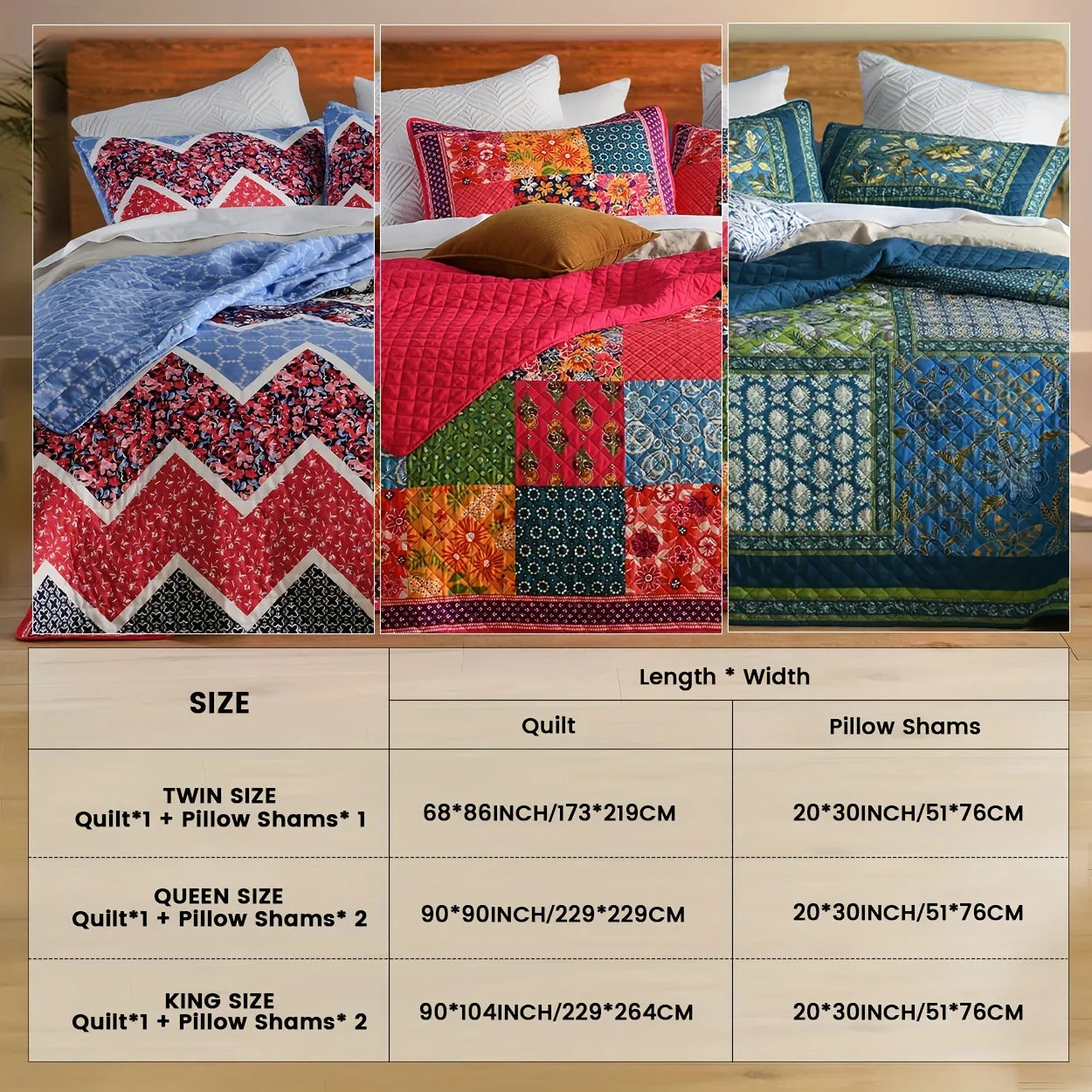 Afralia™ Lightweight 3-Piece Quilt Bedding Set with Pillow Shams