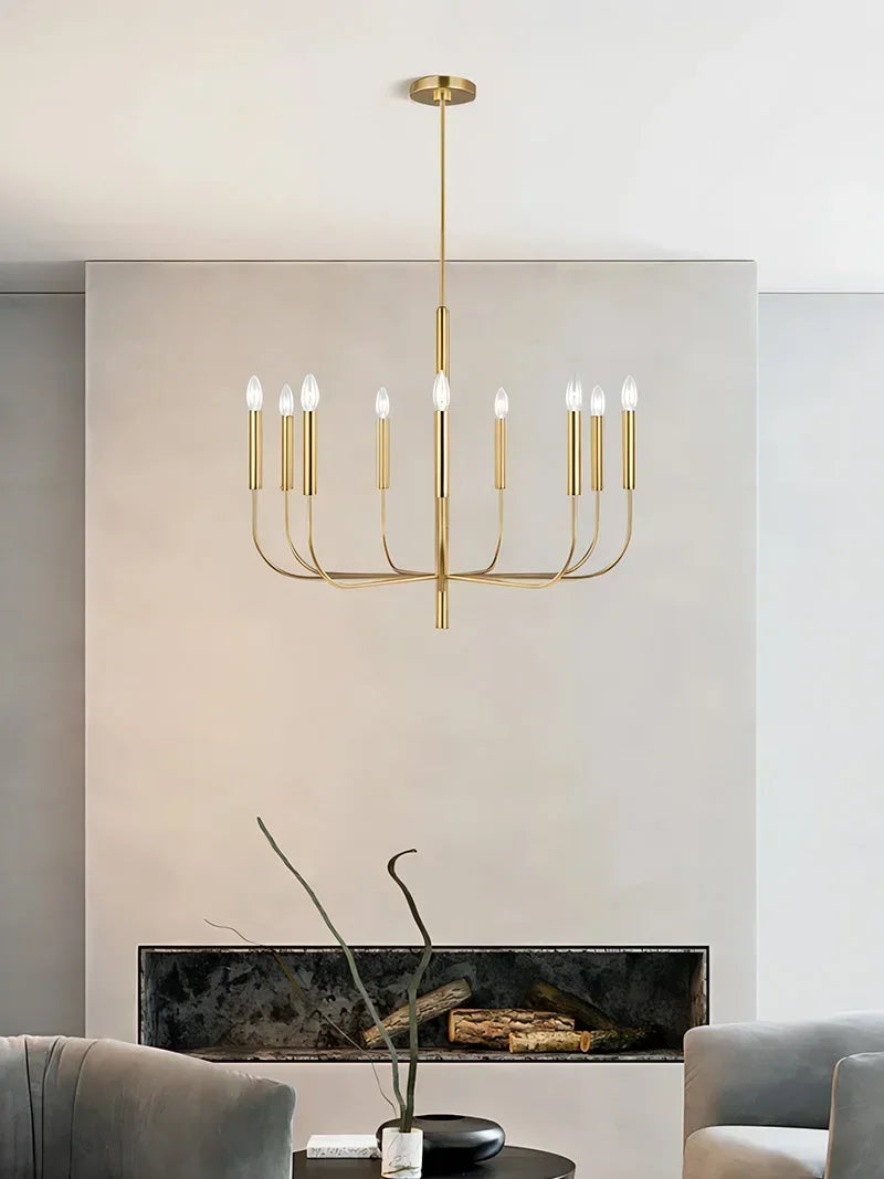 Afralia™ Modern Iron Chandelier E14 Droplight for Dining Room and Living Room