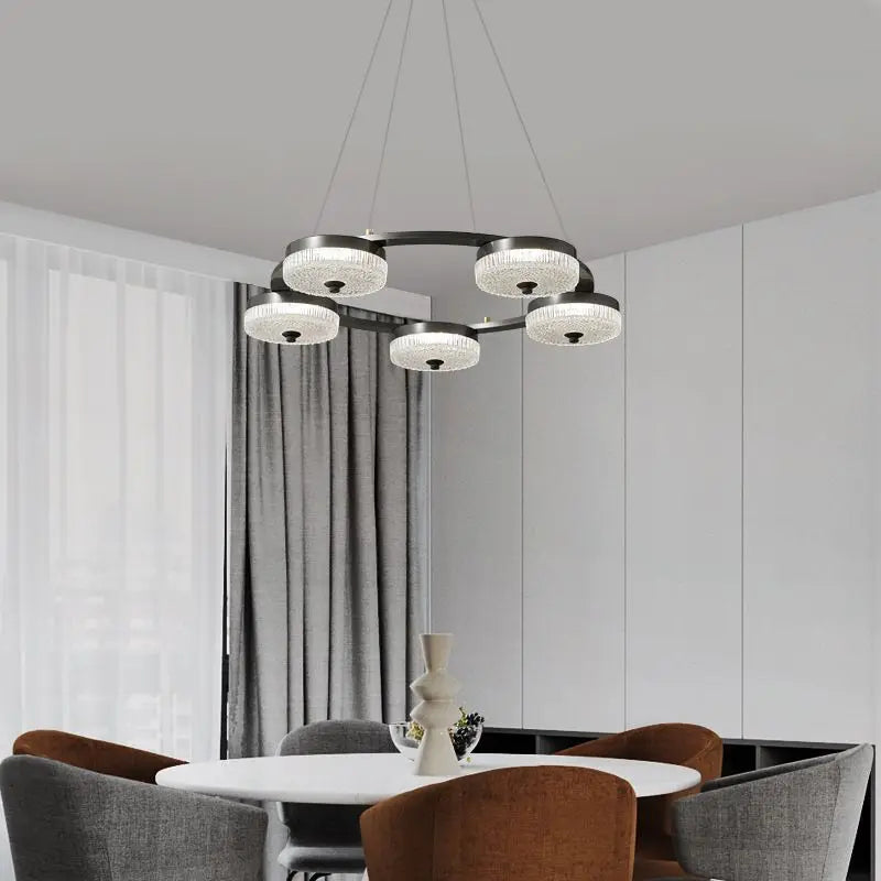 Afralia™ Modern Living Room Chandelier | Candy Jar Design | Circular Home Bedroom Lighting