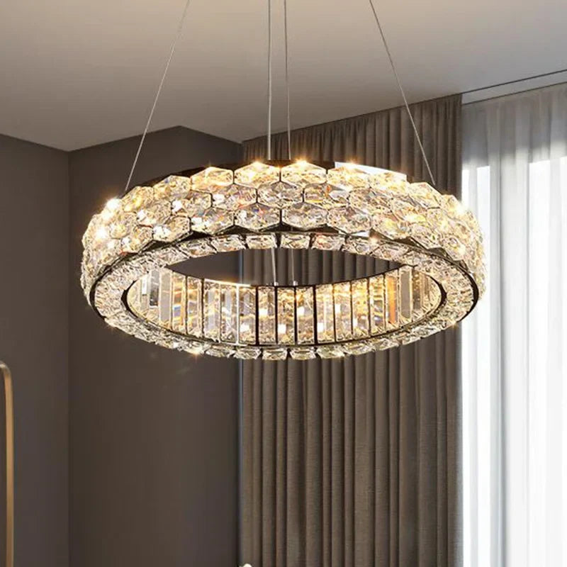 Afralia™ Modern Crystal Chandelier for Elegant Living Room Decor