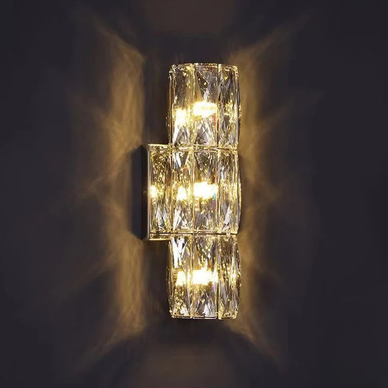 Afralia™ Crystal Luxury Wall Lamp for Bedroom & Living Room with LED Lights