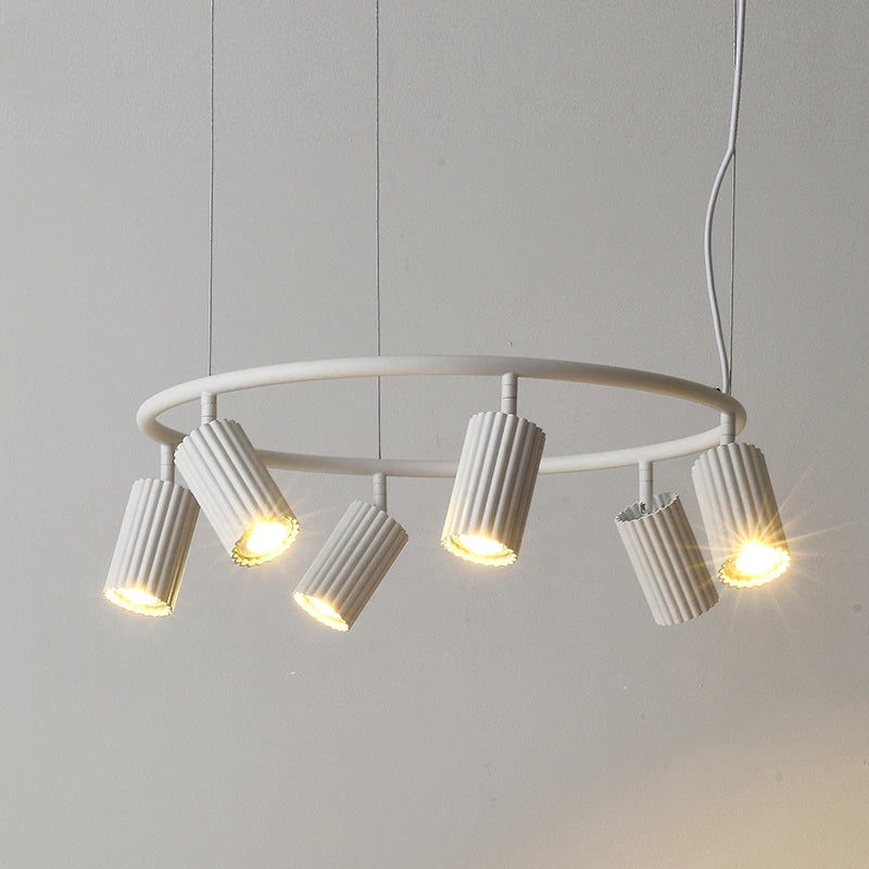 Afralia™ Circle LED Spot Chandelier: Modern Rotatable Lights Fixture for Living Room & Bedroom