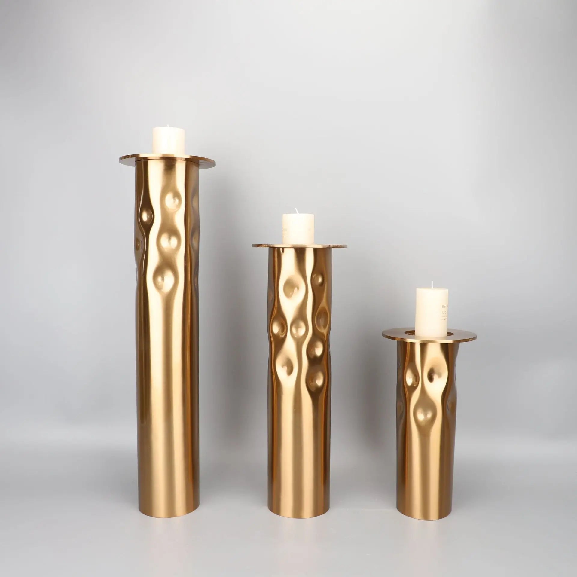 Afralia™ Golden Metal Candlestick Holder Candelabrum for Room Decor