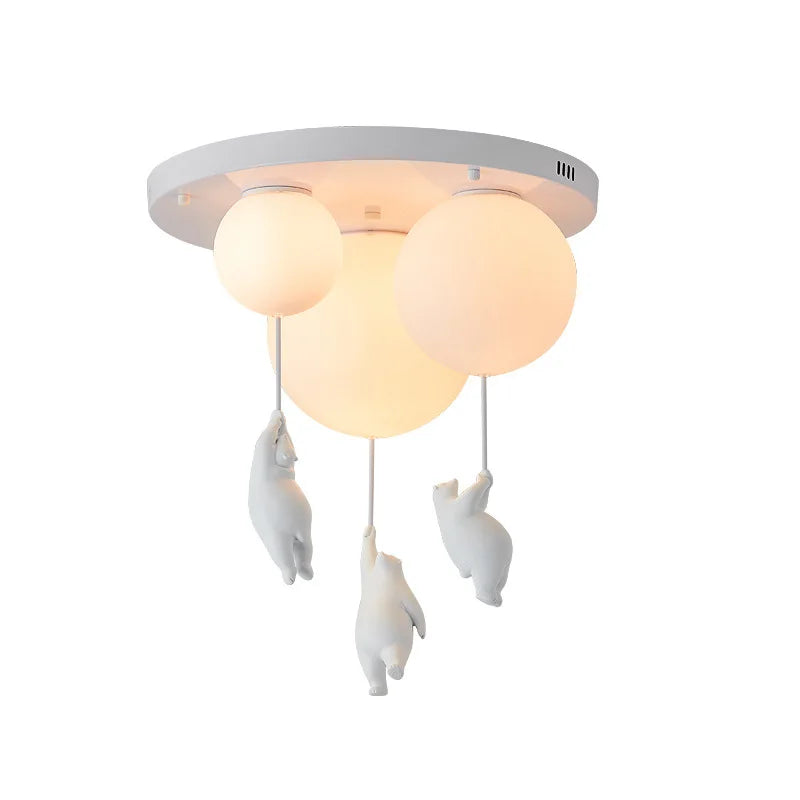 Afralia™ Bear Resin Pendant Light for Children's Room & Kindergarten