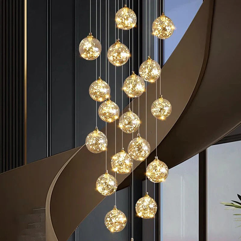 Afralia™ Nordic Stair Chandelier Living Dining Pendant Ceiling Light Indoor Lighting