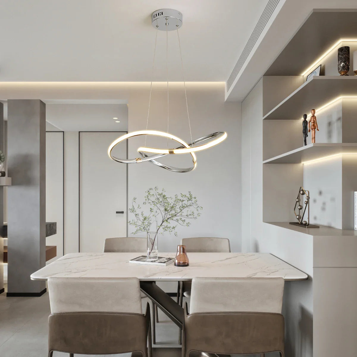 Afralia™ Nordic LED Chandelier: Modern Hanging Lights for Dinning, Bedroom, Kitchen, Shop, Home