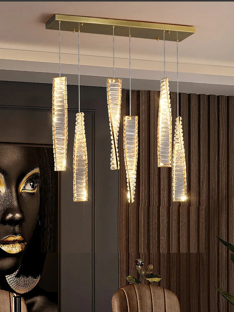 Afralia™ Crystal Chandelier: Modern Luxury for Dining Room and Bar