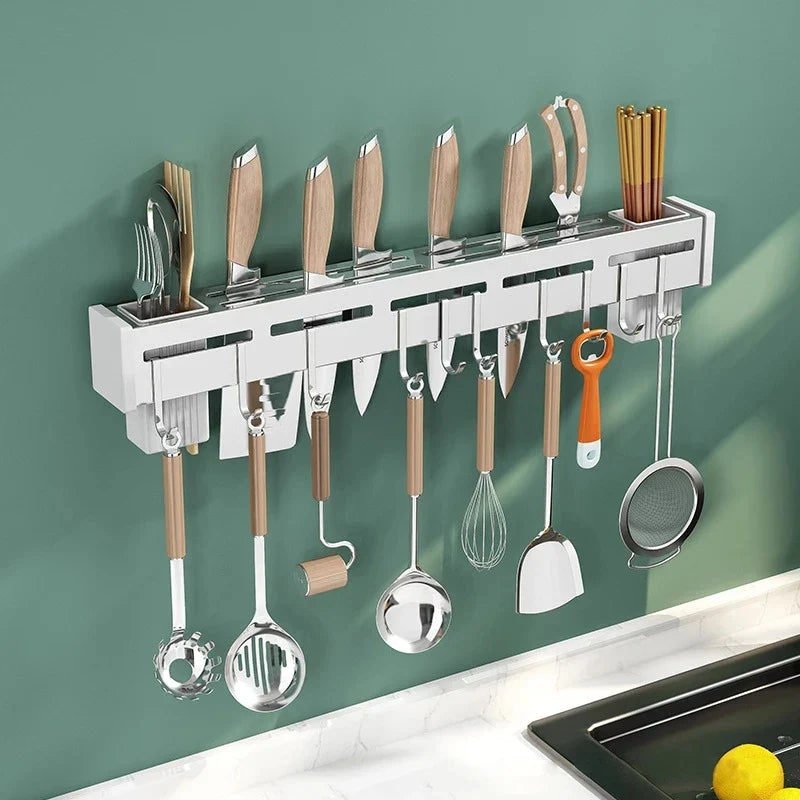 Afralia™ Kitchen Organizer: Wall-mounted Multifunction Knife and Chopsticks Storage Rack