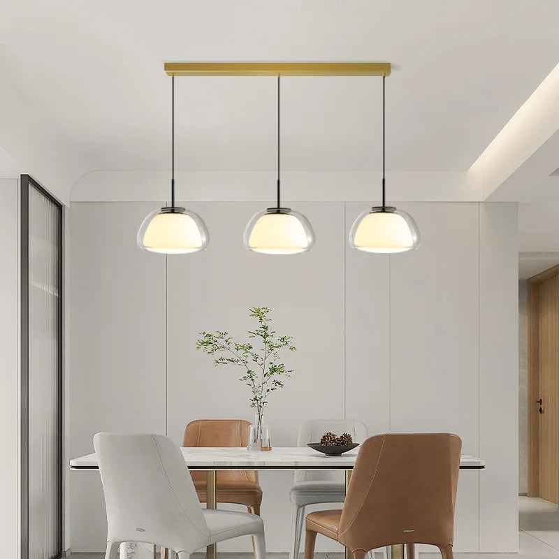 Afralia™ Nordic Glass Pendant Lights: Modern Jelly Shape for Living Room, Bedroom, Kitchen