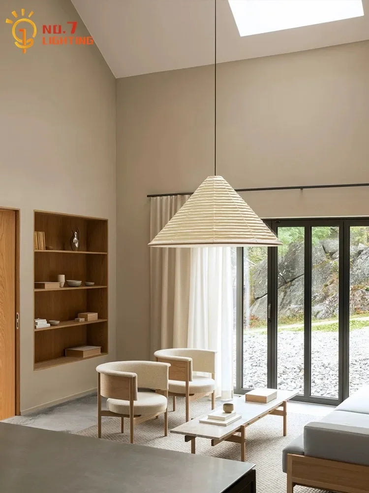 Afralia™ Zen Art Noguchi Akari Pendant Lights LED E27 for Bar Restaurant Homestay