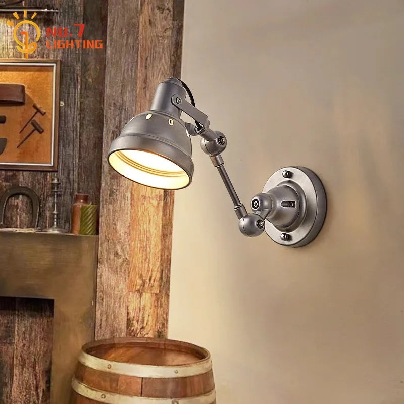 Vintage Industrial Cast Aluminum Wall Lamp LED E27 for Home Decor by Afralia™