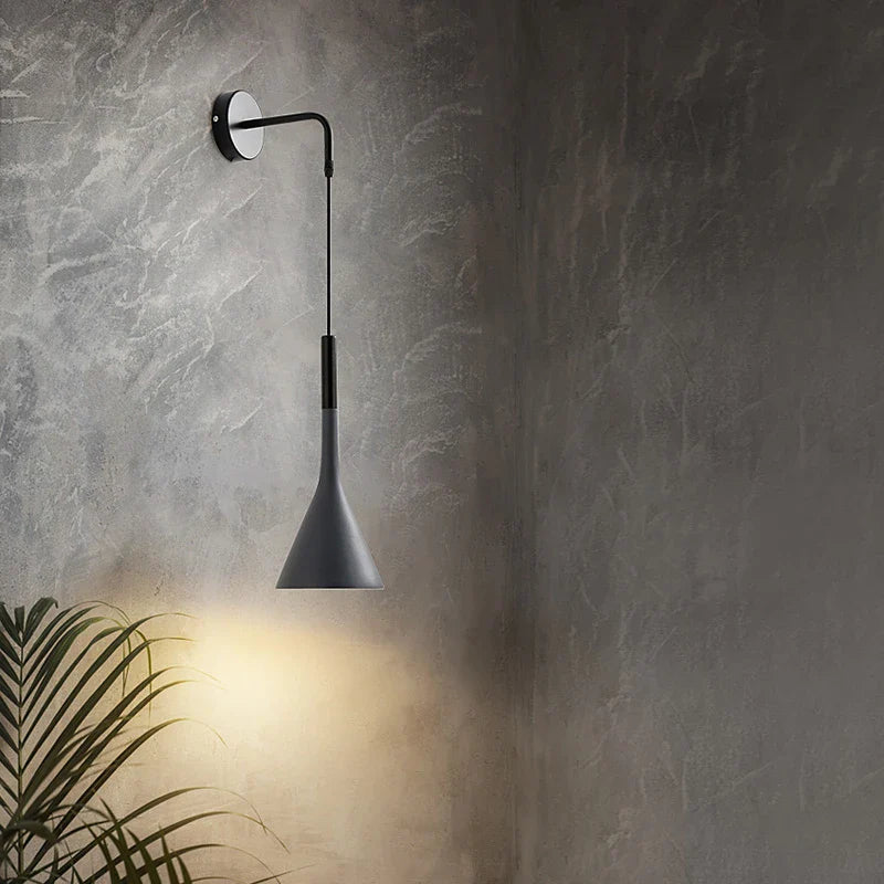 Afralia™ Black Nordic LED Sconce Wall Light for Bedroom Reading Stairs Decor