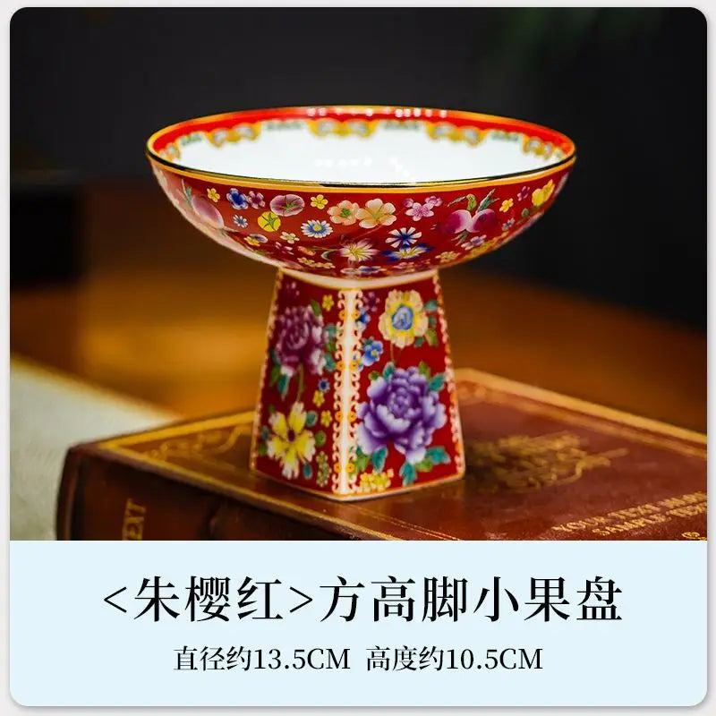 Afralia™ Ceramic Fruit Plate Large Capacity for Living Room Home Decor Refreshment