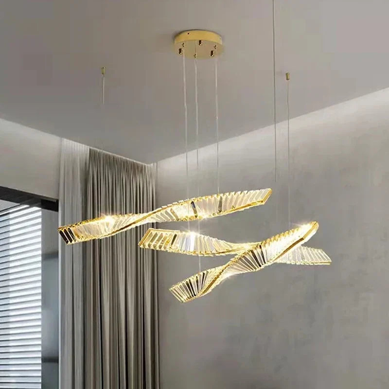 Afralia™ Luxury Crystal LED Ceiling Chandelier