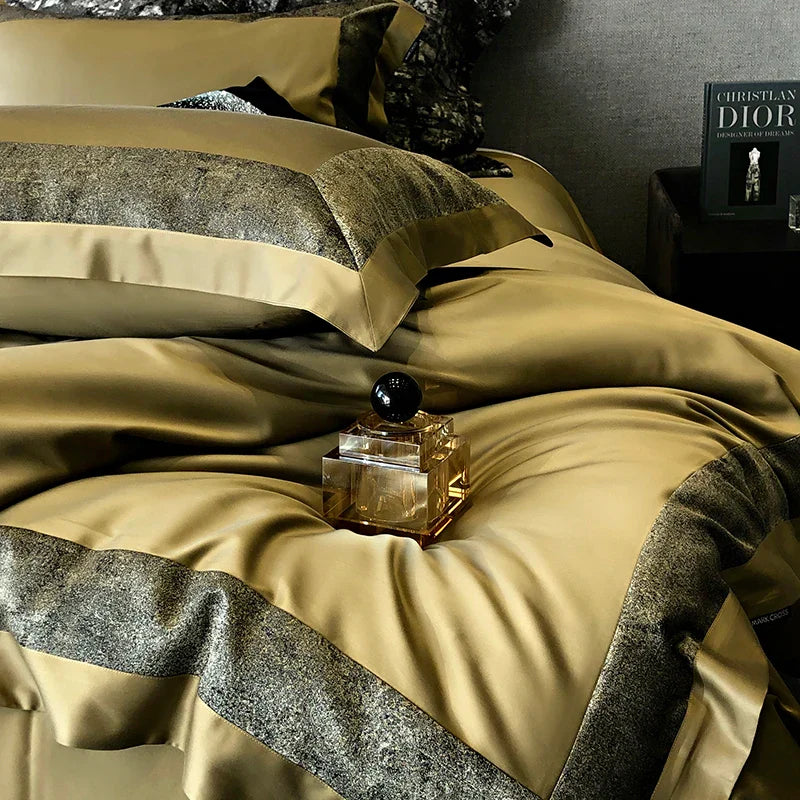 Afralia™ 1400TC Egyptian Cotton Luxury Bedding Set with Duvet Cover, Sheet, Pillowcases